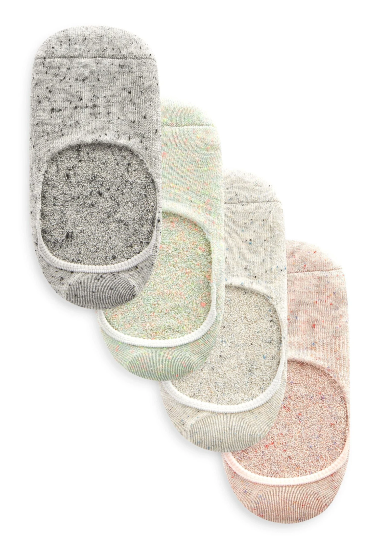 Next Invisible Cushion 4 Pack Standard - Calcetines Tobilleros - Pink Flecked
