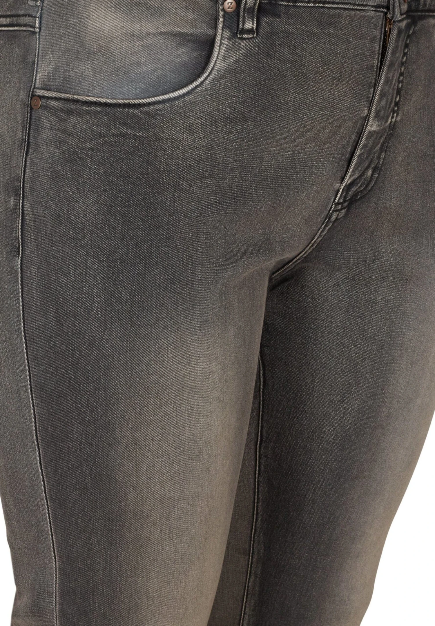 Zizzi With Normal Waist - Vaqueros Slim Fit - Dark Grey Denim - Imagen 6