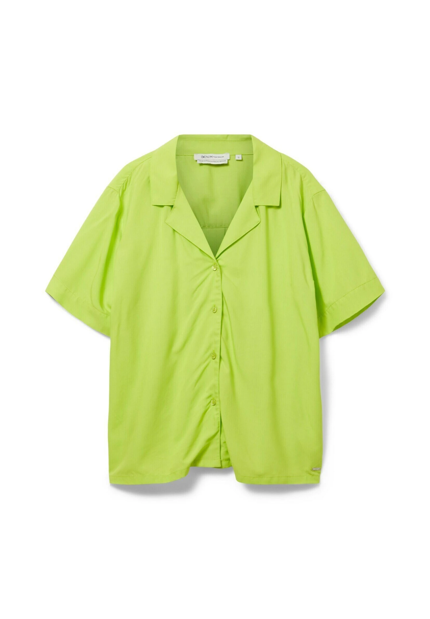 TOM TAILOR Denim Relaxed Resort - Camisa - Neon Lime - Imagen 5