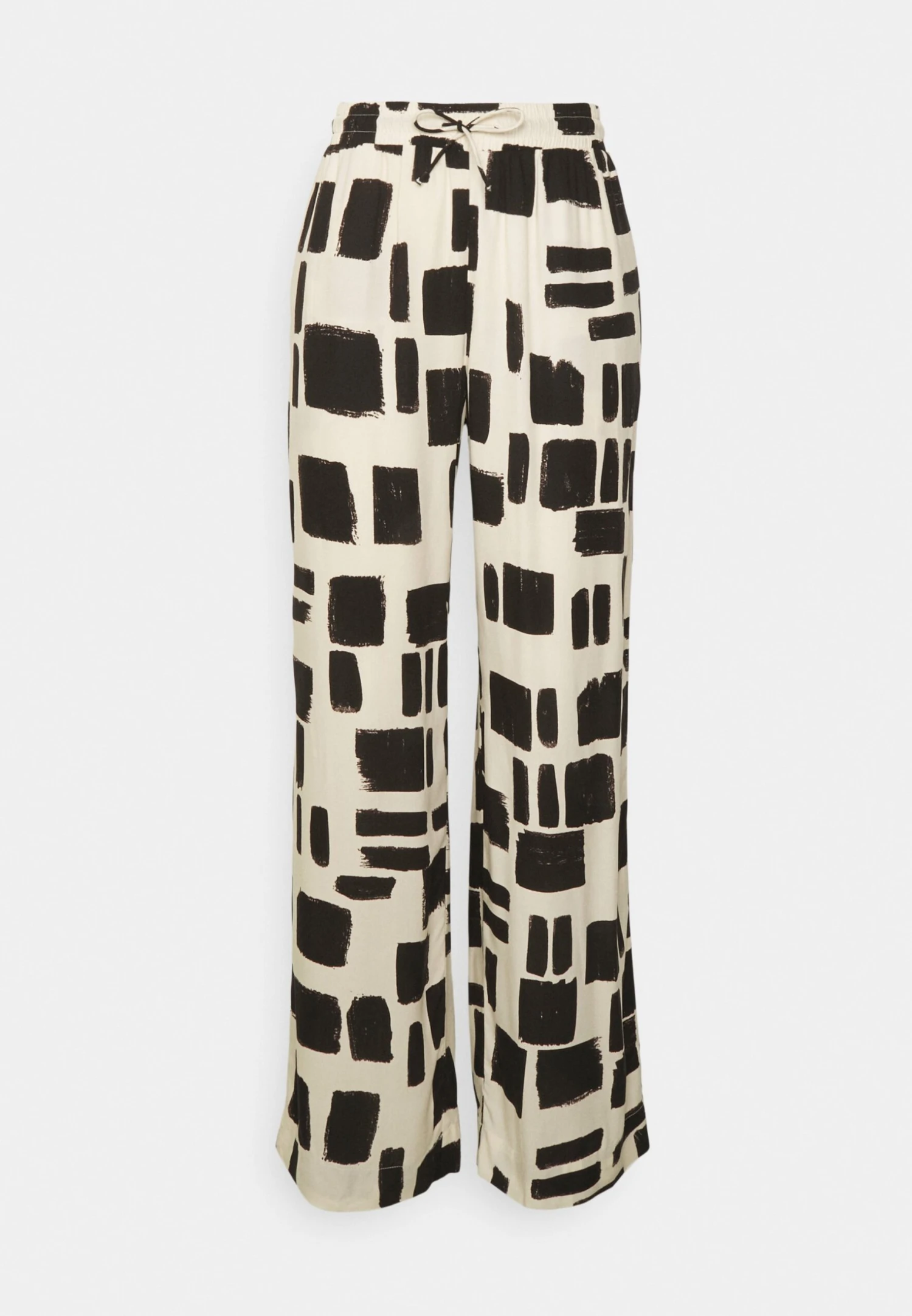 Monki Pantalones - White Dusty Light/Brushstrokes/White - Imagen 4