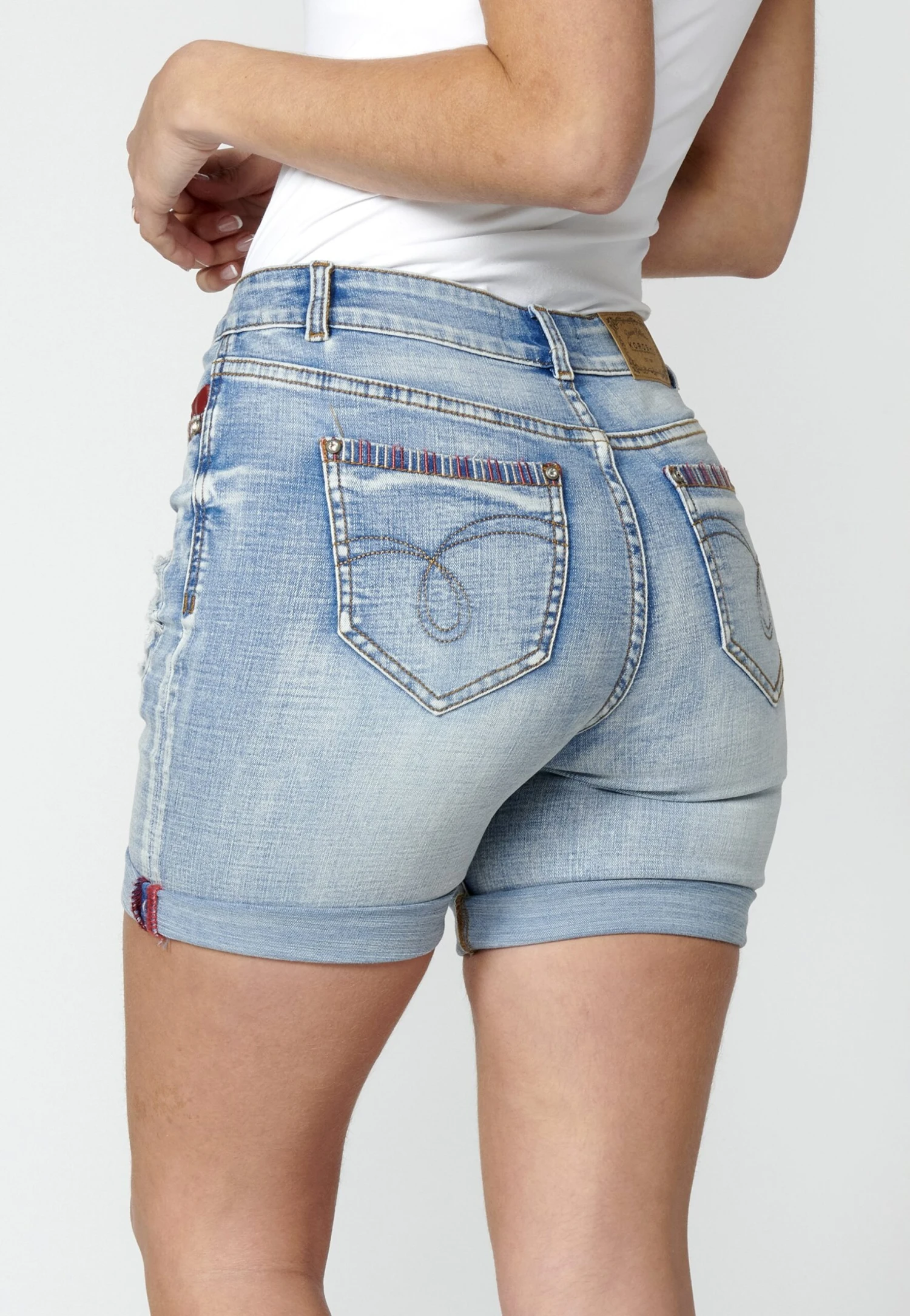 Koroshi Shorts Vaqueros - Azul Cl Light Blue - Imagen 3