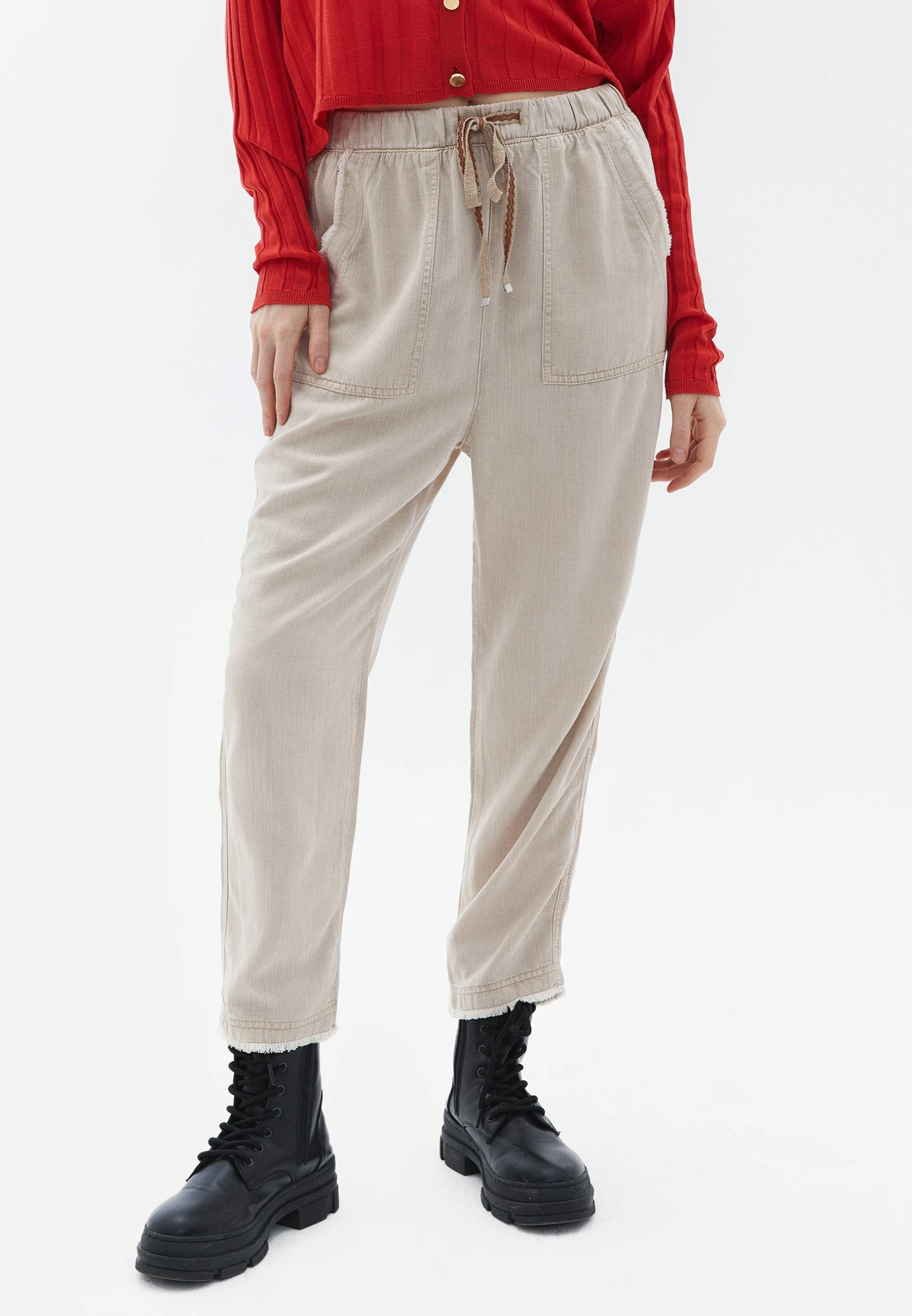 Mid Rise Baggy Fit- Pantalones - Antik Oxford Tan