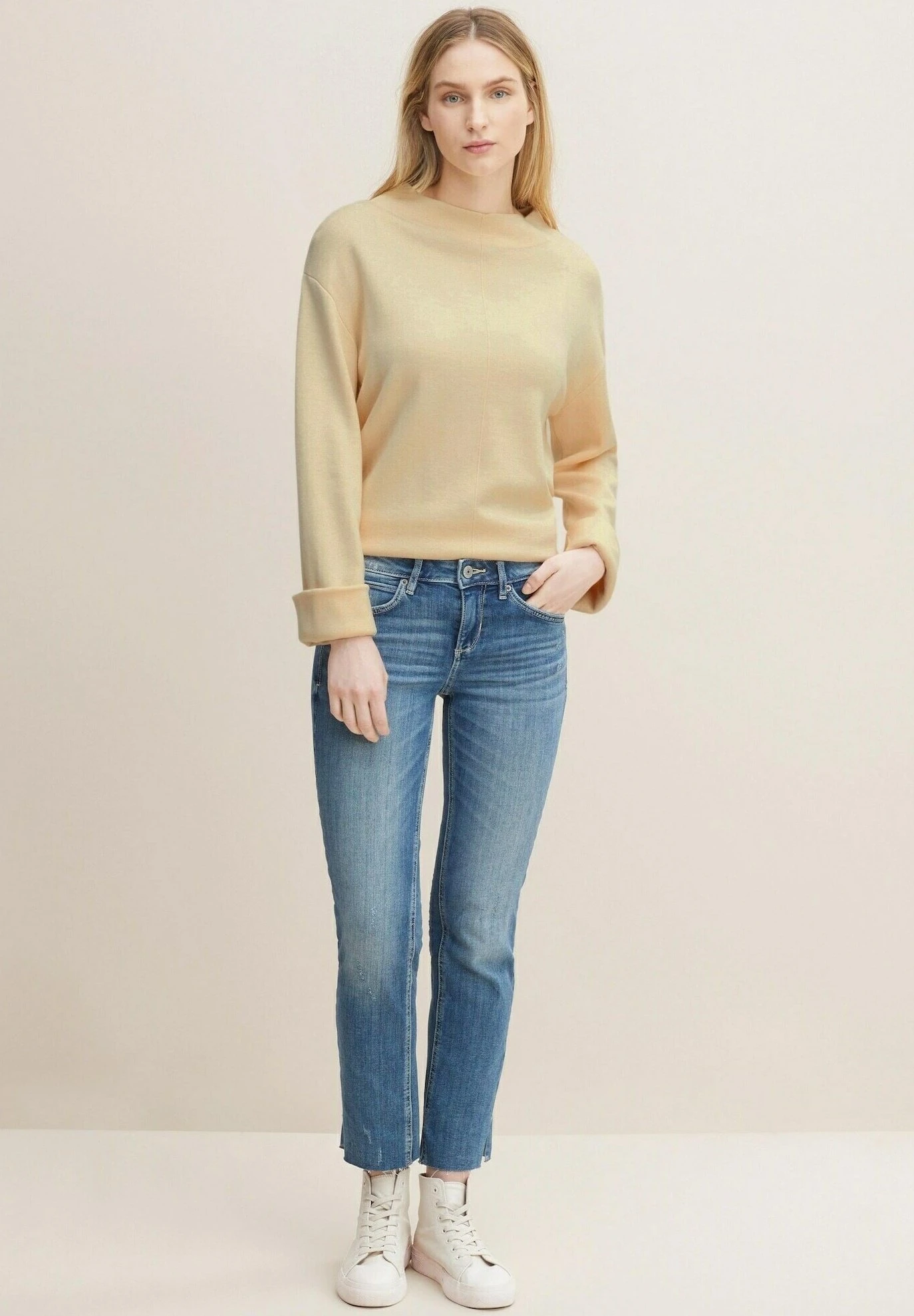 Tom Tailor Vaqueros Rectos - Used Light Stone Blue Denim