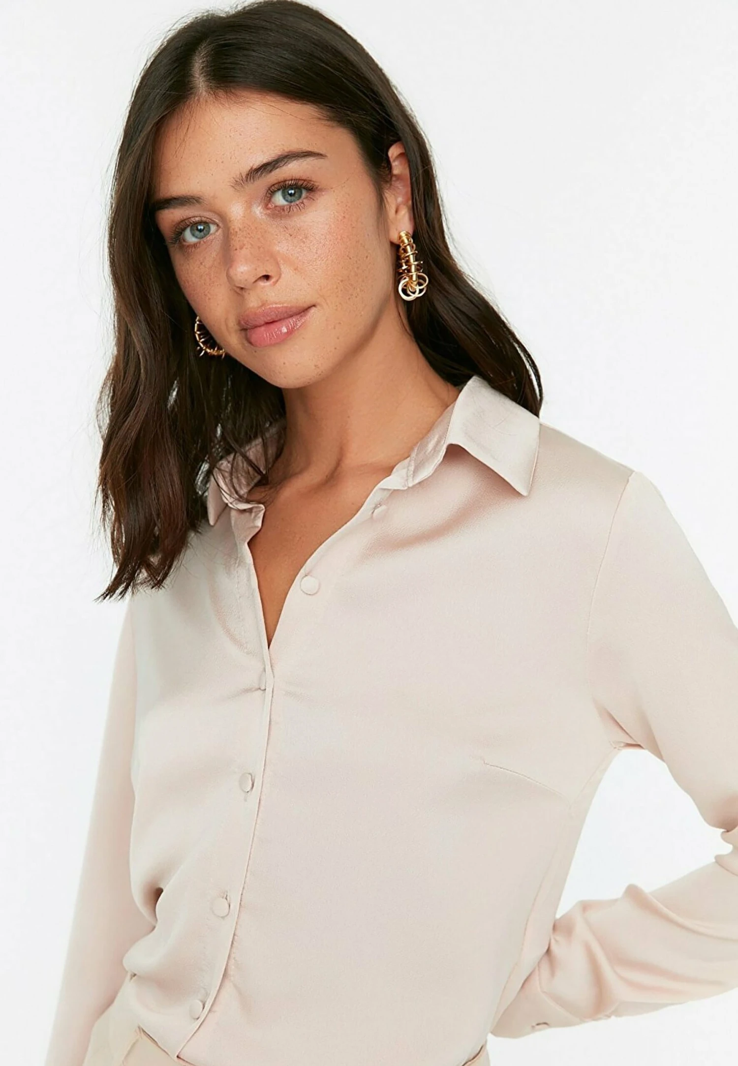 Trendyol Camisa - Beige - Imagen 3