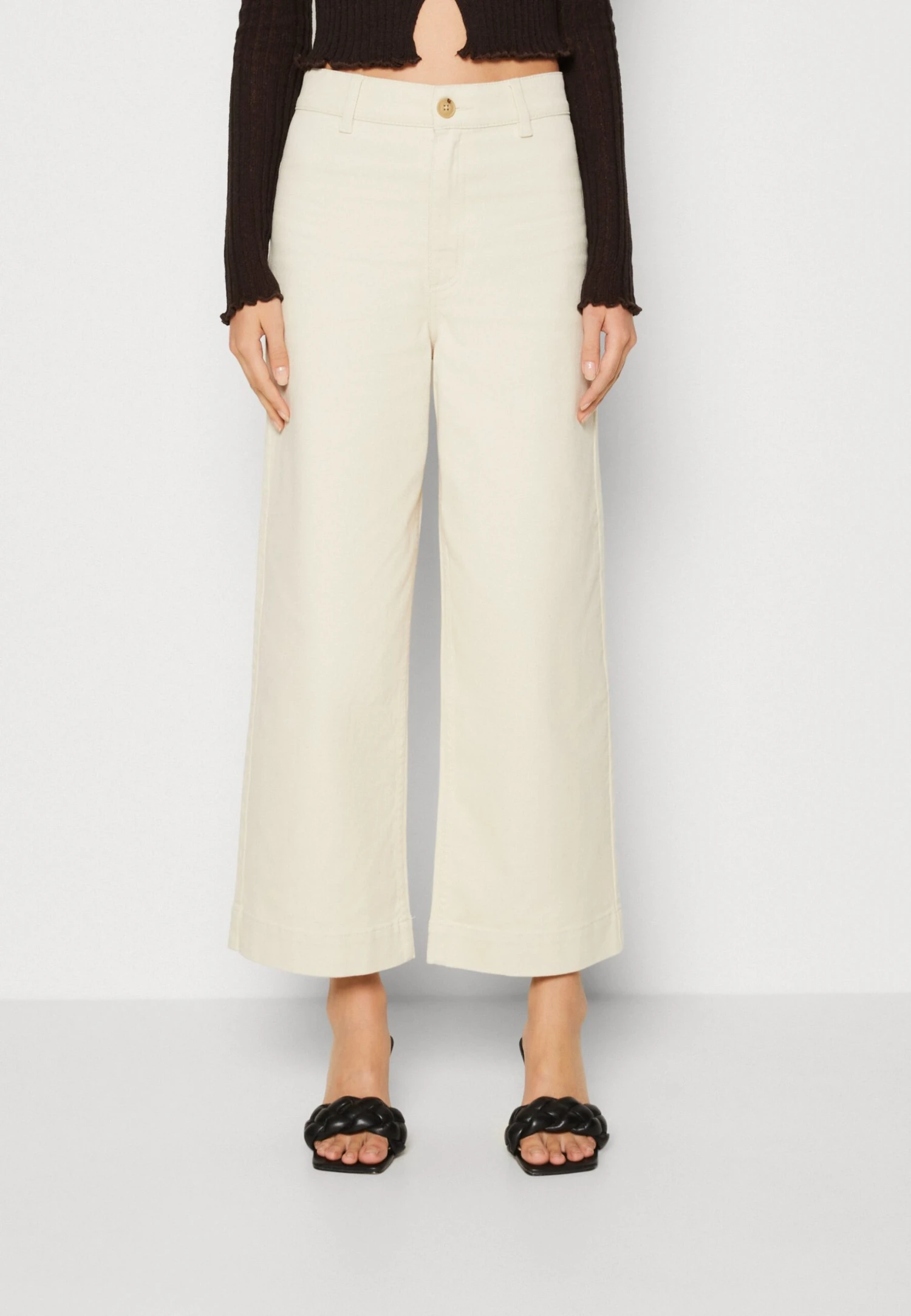 Monki Pantalones - White Dusty Light