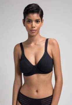 Tallas Fuertes Laminado Con Copa C - Sujetador Con Aros - Negr