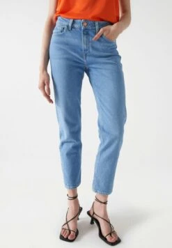 Cropped - Vaqueros Slim Fit - Blue