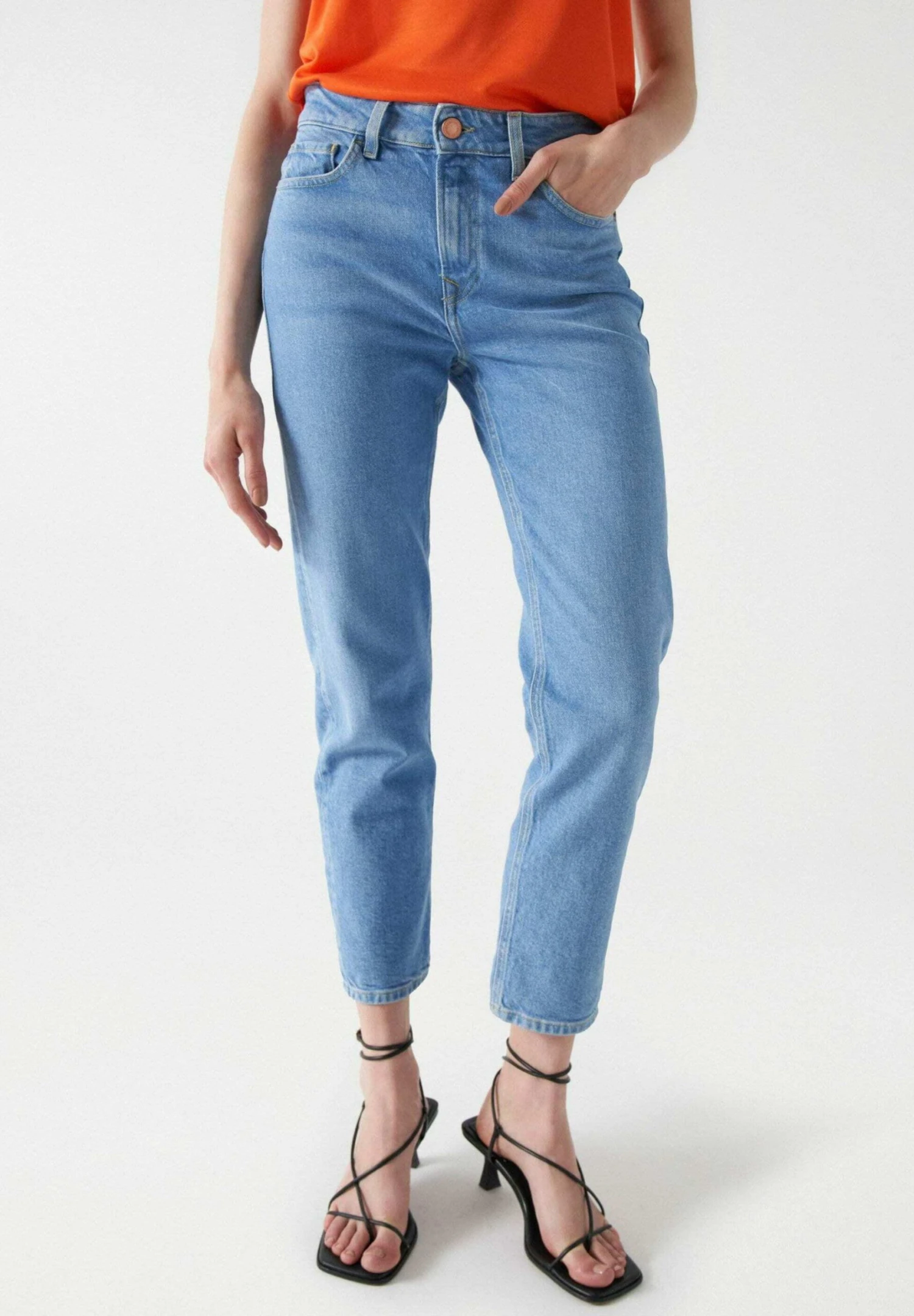 Cropped - Vaqueros Slim Fit - Blue