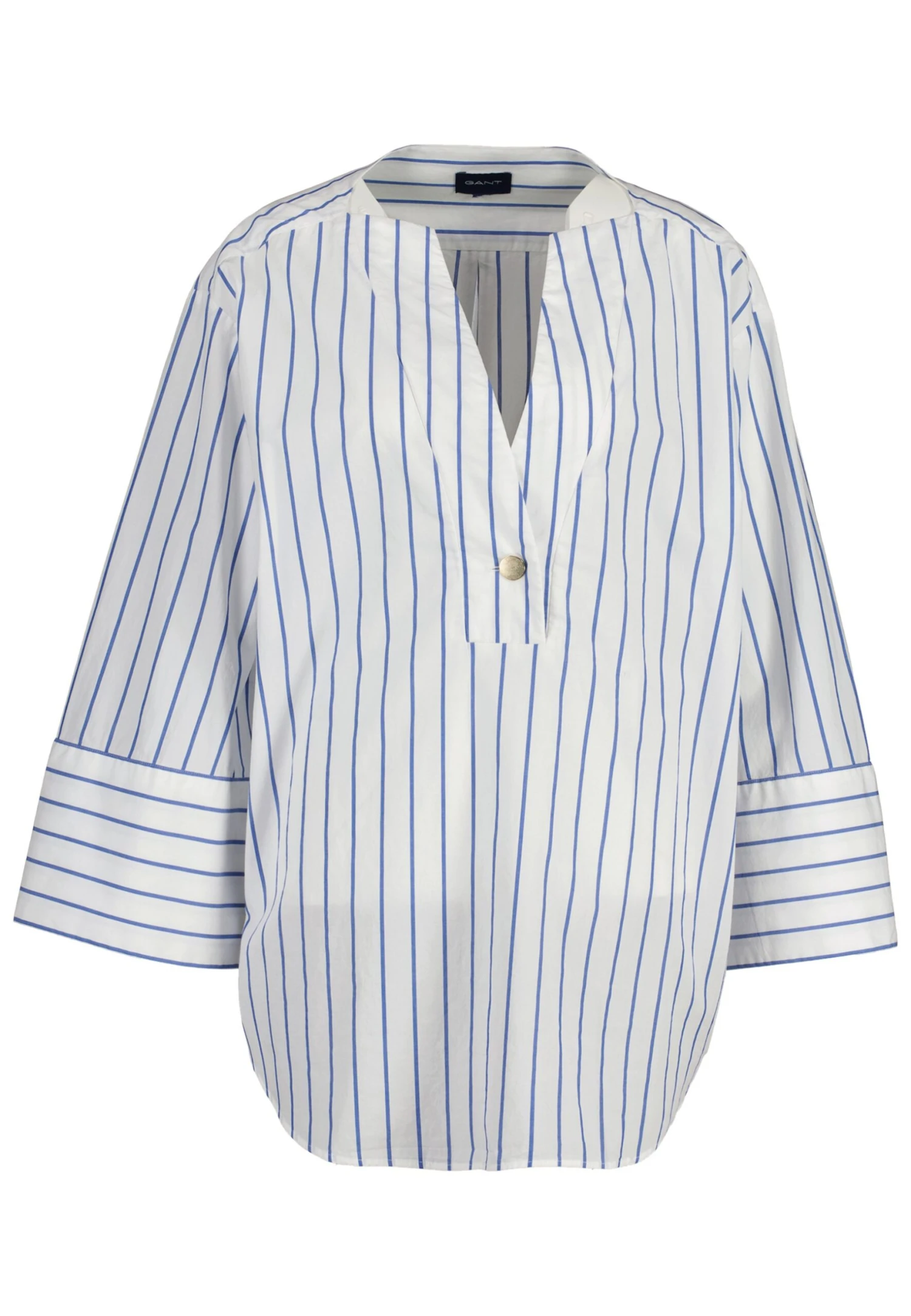 Gant Popover Striped - Blusa - White - Imagen 4