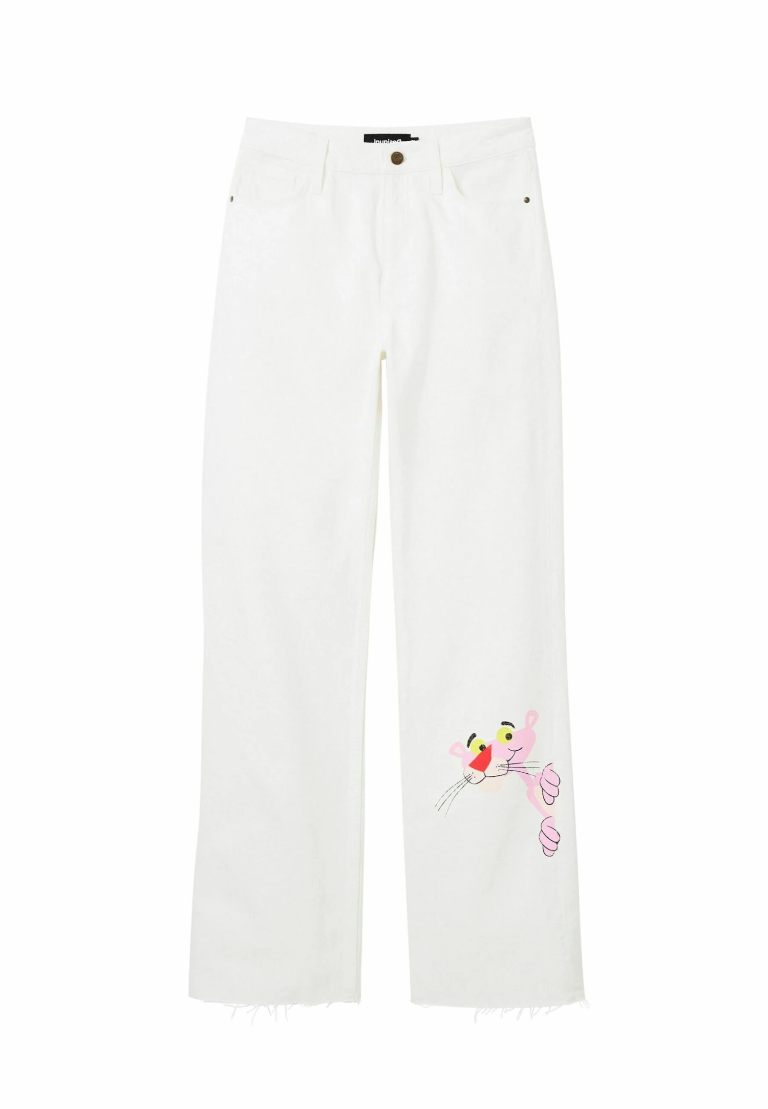 Desigual Wide-Leg Pink Panther - Vaqueros Rectos - White - Imagen 5