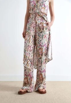 Scalpers Multicoloured Print Flared- Pantalones - Multicolor