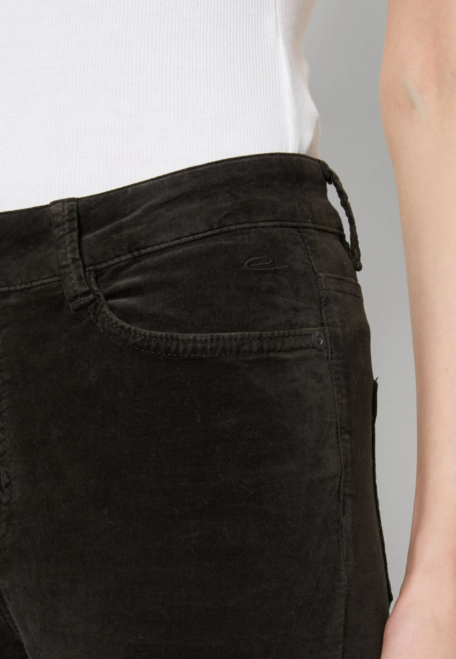 Velvet Skinny - Pantalones - Grey Green - Imagen 6