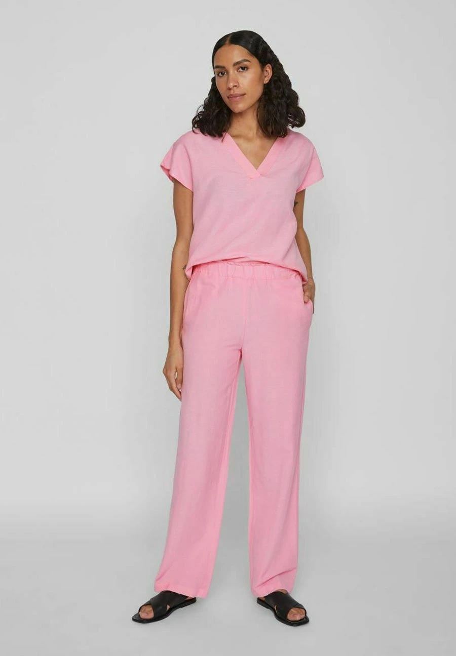 Vila Mid Rise - Pantalones - Begonia Pink - Imagen 2