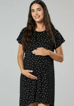 Happy Mama Camisón - Black With Dots