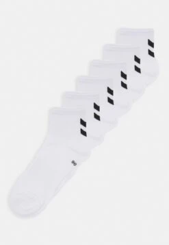 Hummel Chevron Mid Cut 6 Pack Unisex - Calcetines De Deporte - White