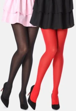 2 Pack - Medias - Black/Red