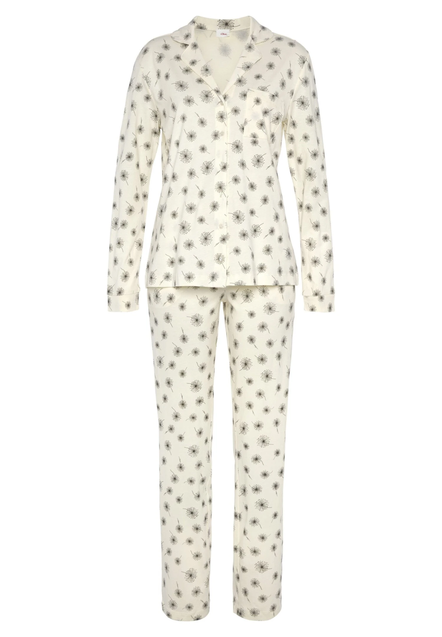 S.Oliver Pijama - Ecru Gemustert - Imagen 5