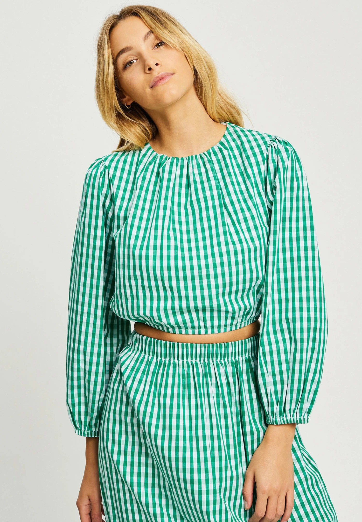 Calli Fiorella - Blusa - Green Gingham