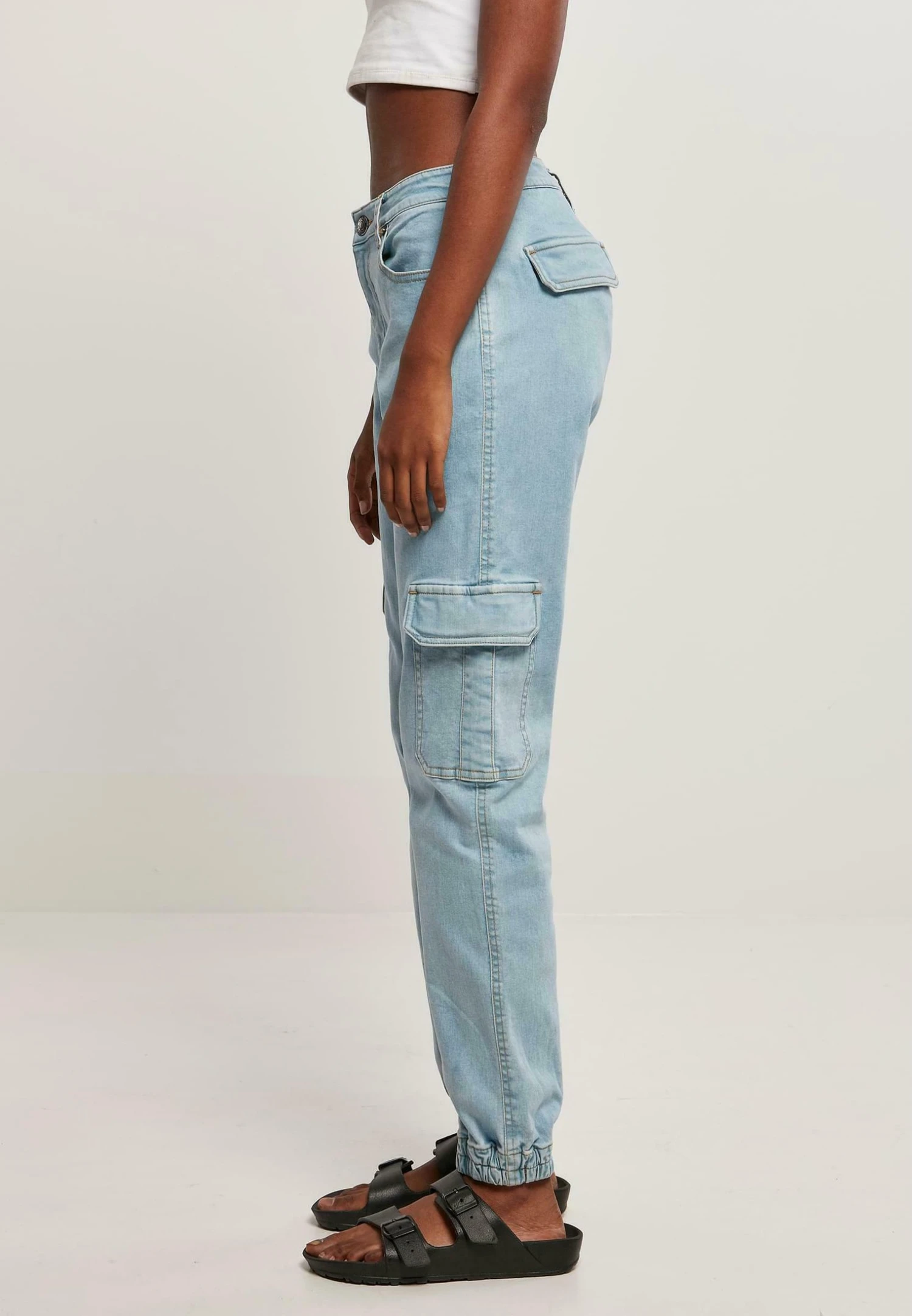 URBAN CLASSICS Vaqueros Boyfriend - Clearblue Bleached - Imagen 4