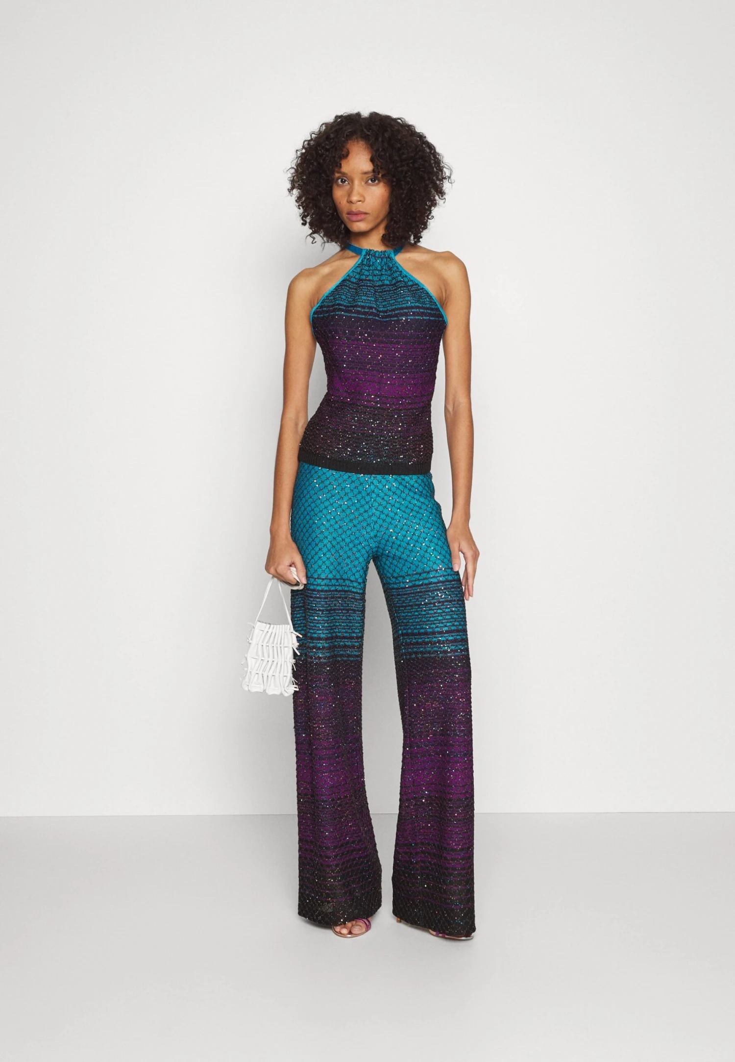 Missoni Trousers - Pantalones - Turquoise/Violet/Black - Imagen 5