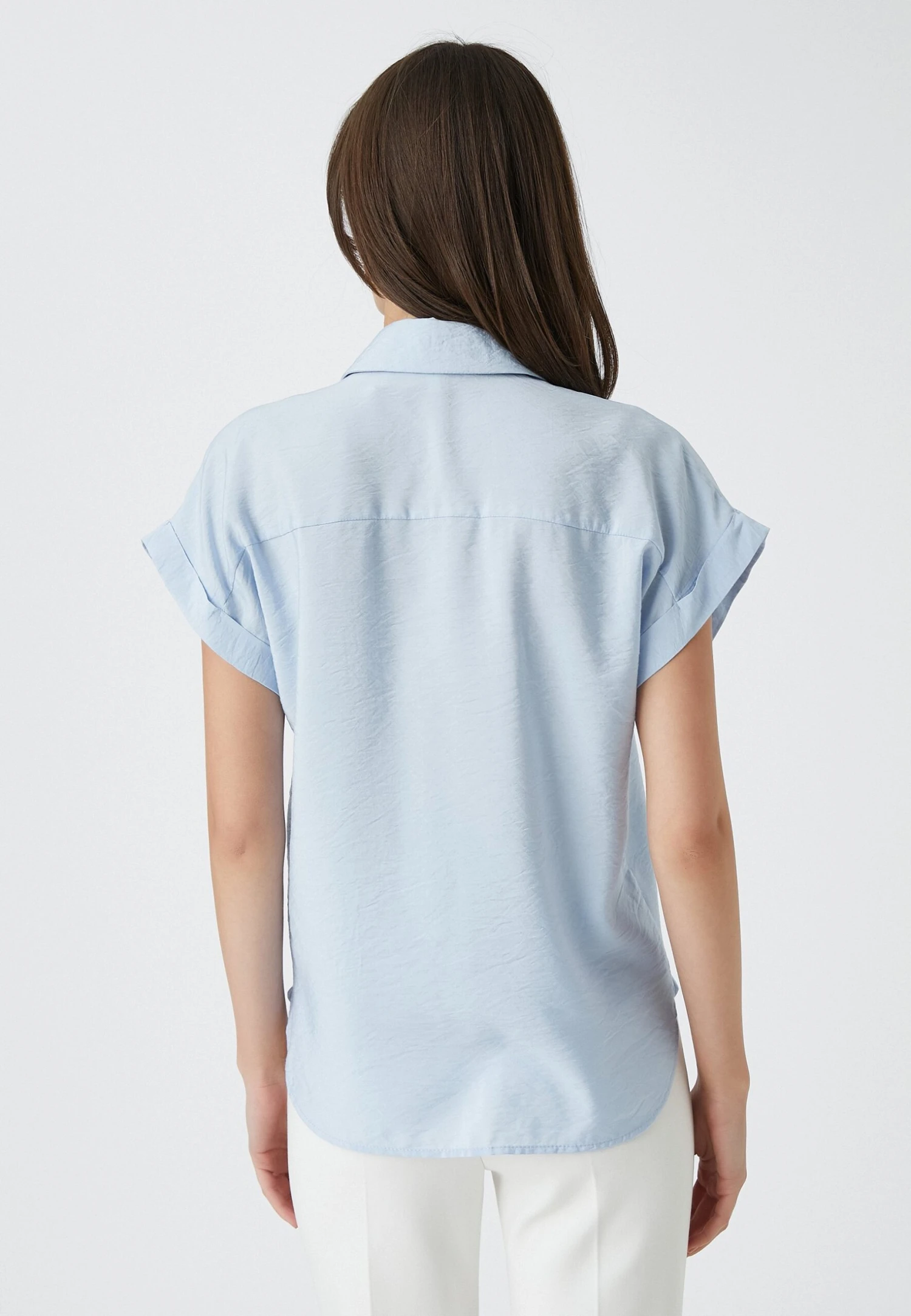 Koton Hidden Button Short Sleeve - Camisa - Blue - Imagen 2