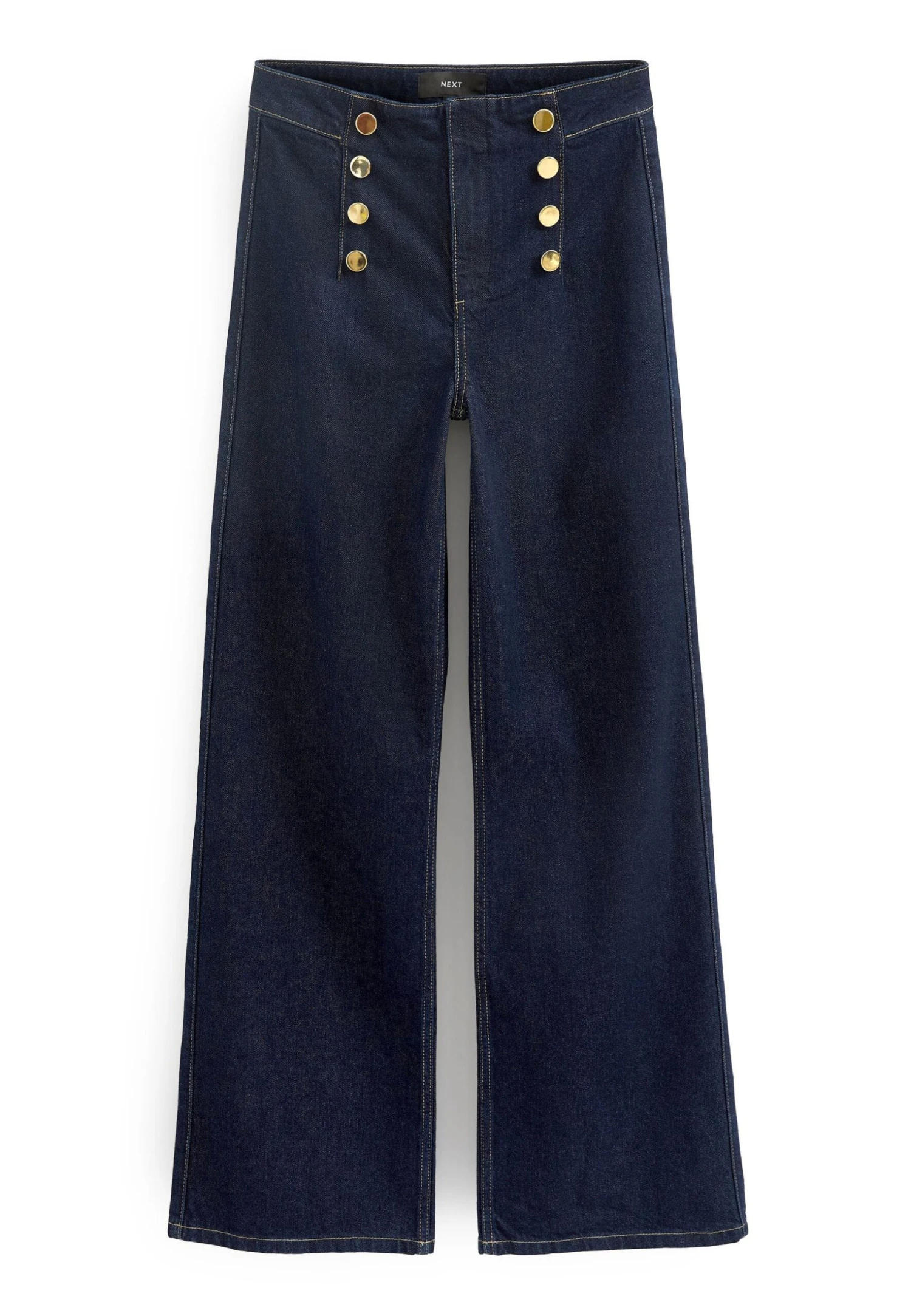 Next Gold Button Detail Smart Standard - Vaqueros A Campana - Blue - Imagen 4