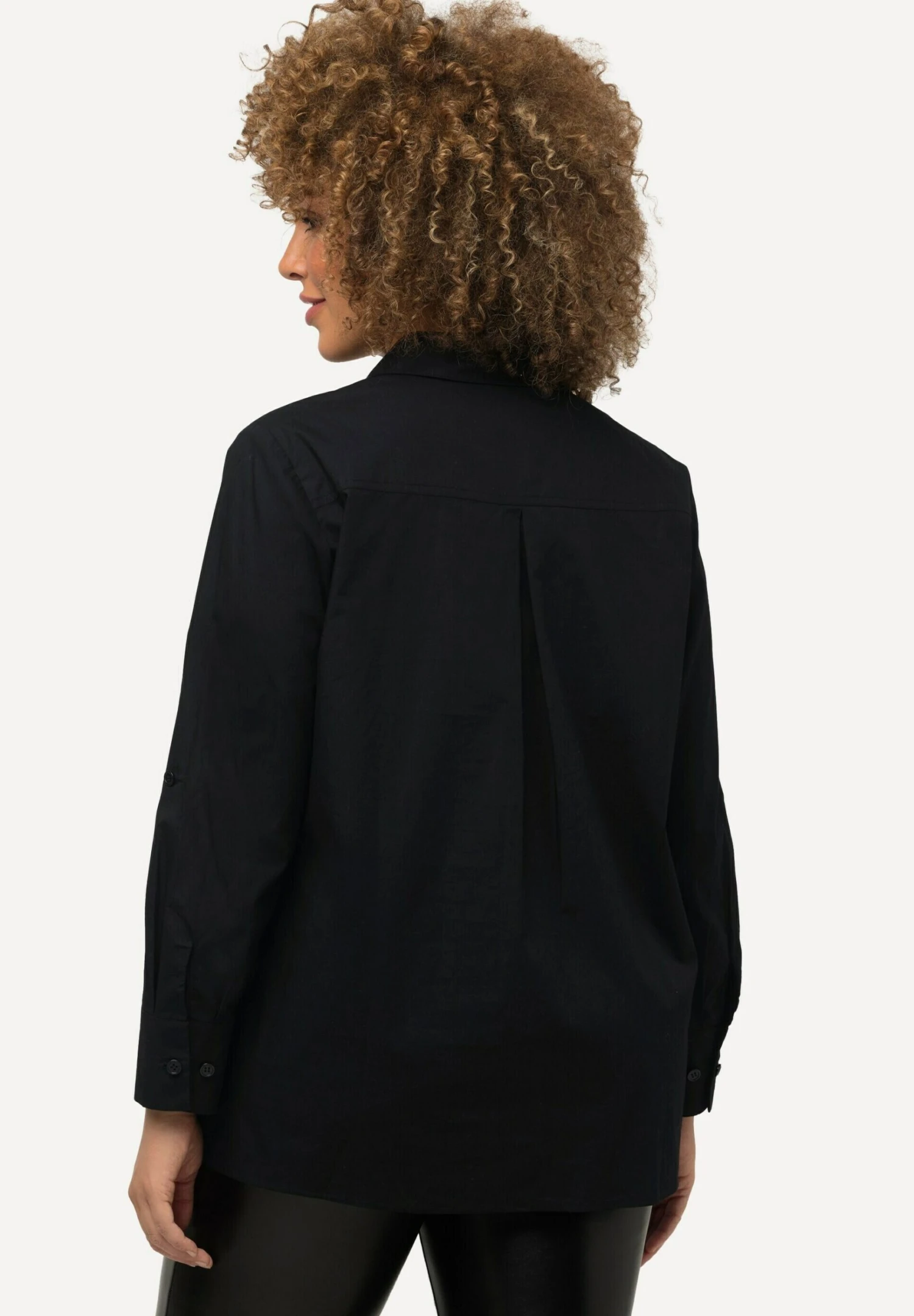 Ulla Popken Ripsband Schnalle Hemdkragen Langarm - Camisa - Schwarz - Imagen 2