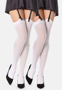 2 Pack - Calcetines Por Encima De La Rodilla - White/White (