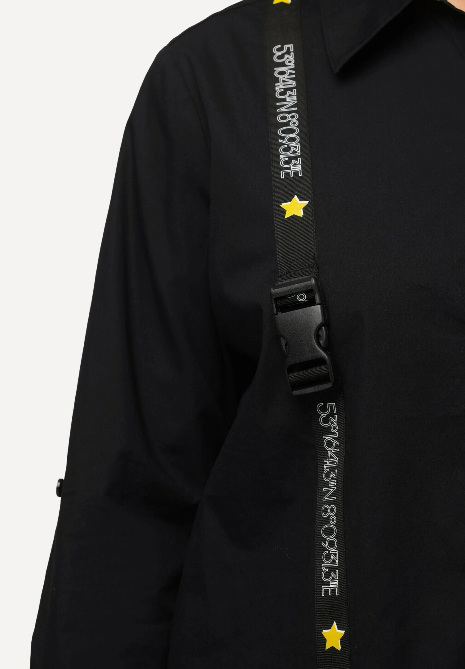 Ulla Popken Ripsband Schnalle Hemdkragen Langarm - Camisa - Schwarz - Imagen 3