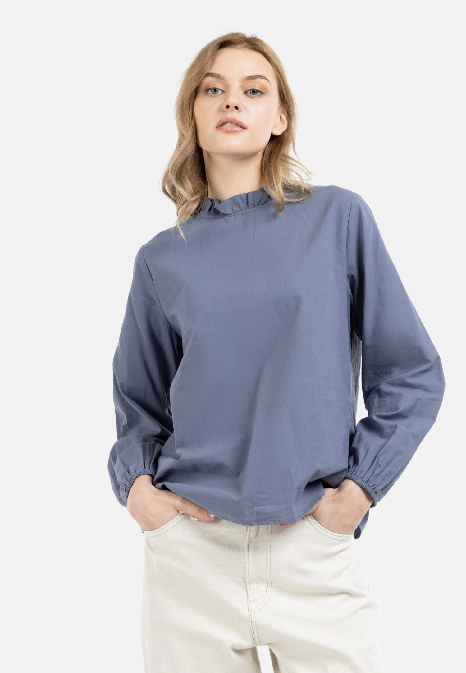 Dreimaster Teylon - Blusa - Graublau
