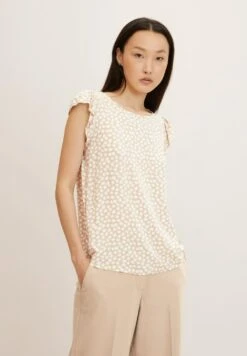 Tom Tailor Mit Allover Print - Blusa - Beige Geometric Design