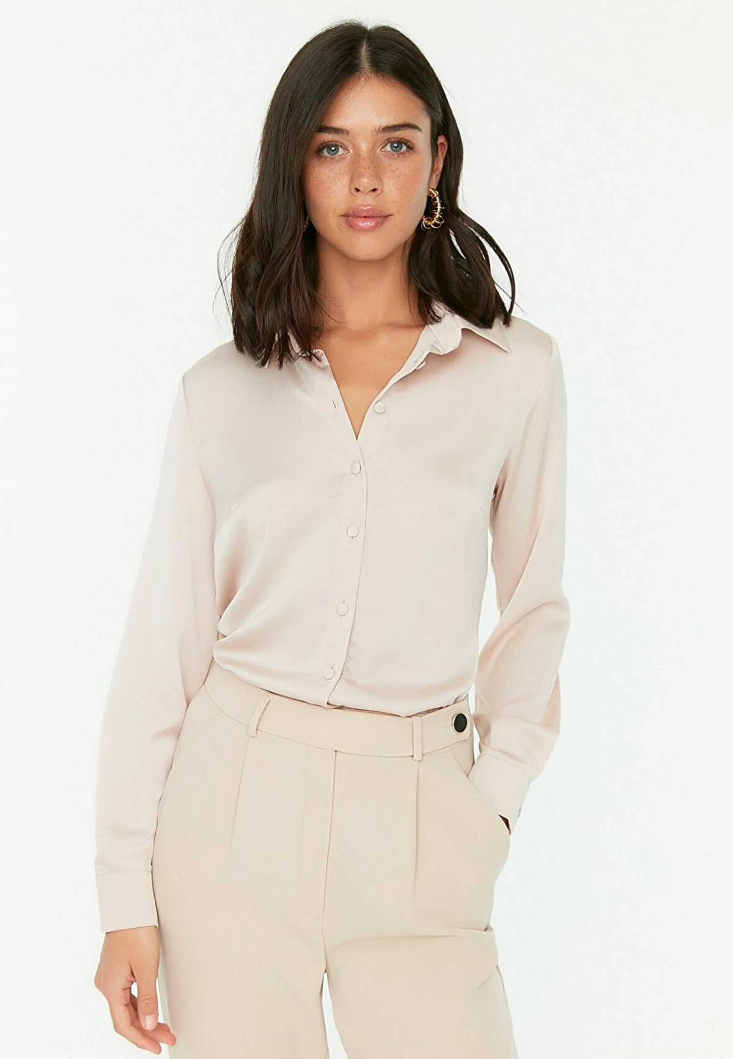 Trendyol Camisa - Beige - Imagen 4