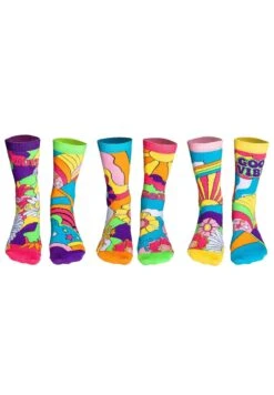 6 Pack Mottomot - Calcetines - Hippy Go Lucky