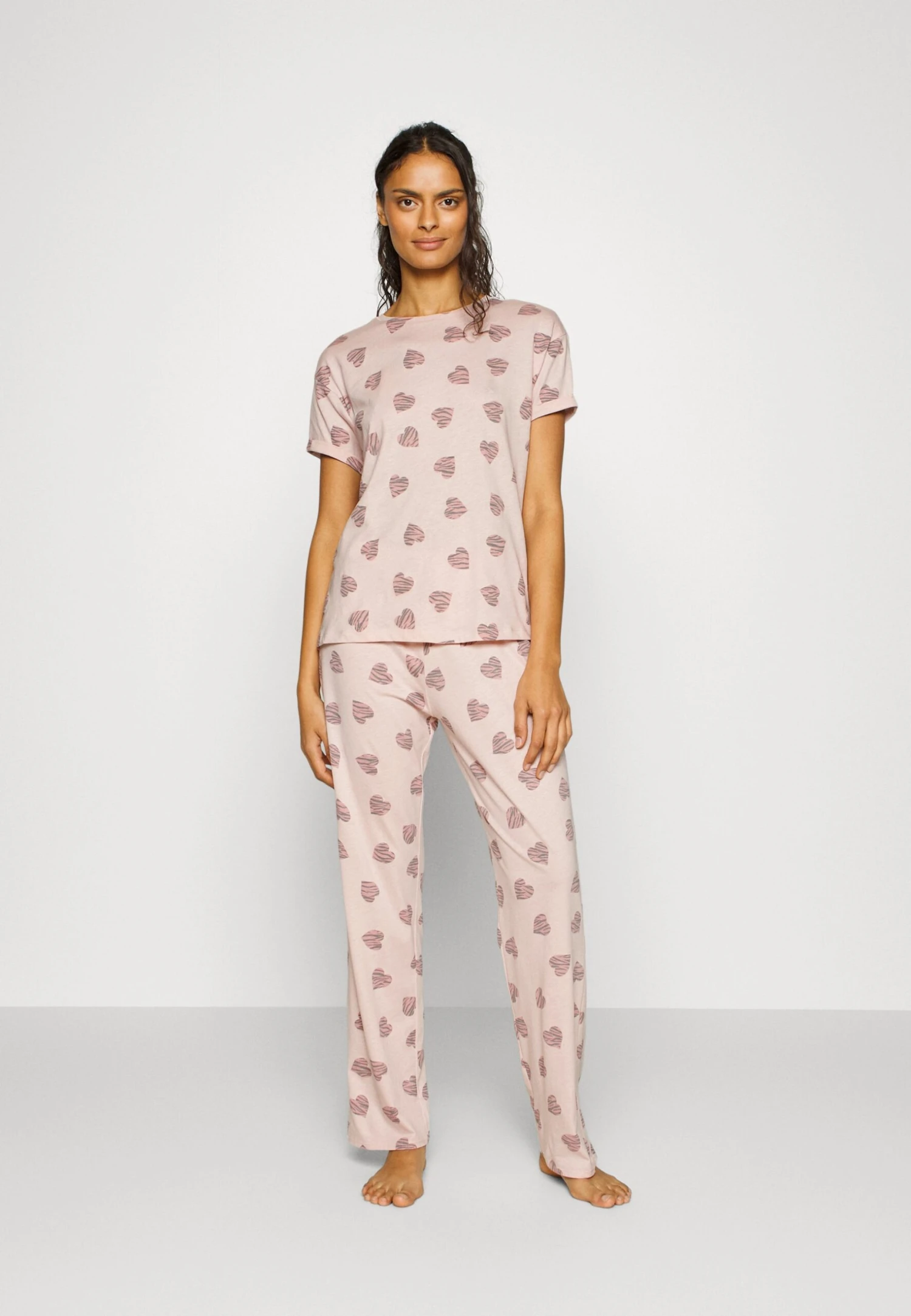 Marks & Spencer Heart Print - Pijama - Pink